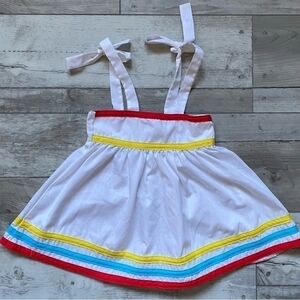 1980s Vintage Girls Dress with Adjustable Straps